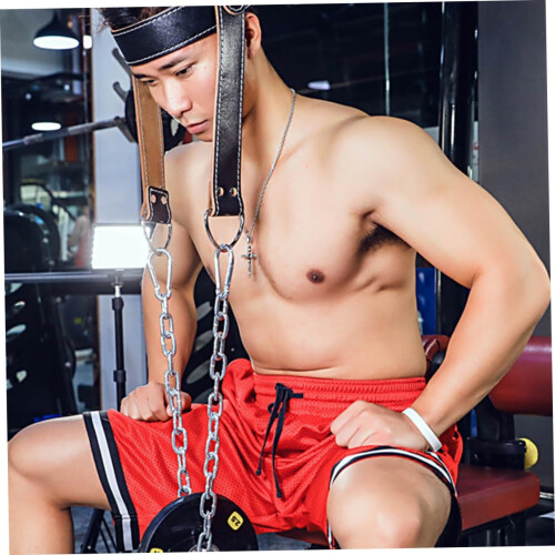 Weight Lifting Strength Training Neck Builder 2 D-rings Side Hooks Comfortable Padding Black 2