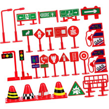 28 Pcs Traffic Signs Cones Street Sign Sign Mini Traffic Light Construction Kit Track Little Road Signs Excavator Car Decor Marker Bin Cars