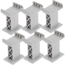 6pcs Train Track Bridge Supports Set for Kids Wooden Train Bridge Parts Raised Pillar Accessories