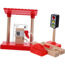 Enhance Boys and Girls Imagination 1 Set Simulation Gas Station Model DIY Bus Shelter
