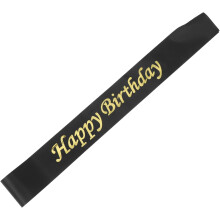 Birthday Party Decoration Women's Happy Birthday Sash Foil Lettering Elegant Party Sash for Girls