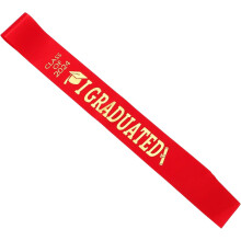 Graduated Sash Satin Material Senior Party Supplies Decorative Graduation Ribbon