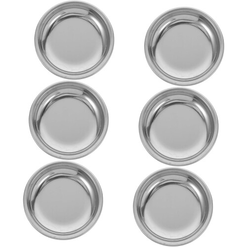 6pcs Stainless Steel Tea Bag Coasters Drip Tray