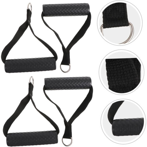 4Pcs Heavy Duty Fitness Cable Handles Durable Pull Handles 2