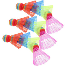 12 Pcs Colored Badminton Beginner Badminton Balls Rainbow Ball Badminton Checker Decorative