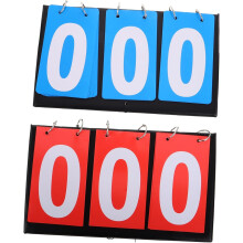 2-Piece Basketball Scoreboard Flipper for Multiple Sports Portable Table Top Scorekeeper Easy Flip Design for Games
