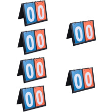 6pcs Flip Card Portable Scoreboard Flip Scoreboard 2 Baseball Scoreboard Dry Erase Large Score Cards