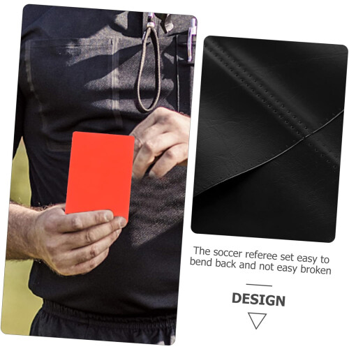 Professional Soccer Referee Kit 4pcs Multi-functional Referee Cards with Referee Wallet 2
