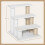 PawHut PawHut Pet Stair with 3-step Climb Ladder, Scratching Posts, White 4