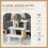 PawHut PawHut Pet Stair with 3-step Climb Ladder, Scratching Posts, White 5