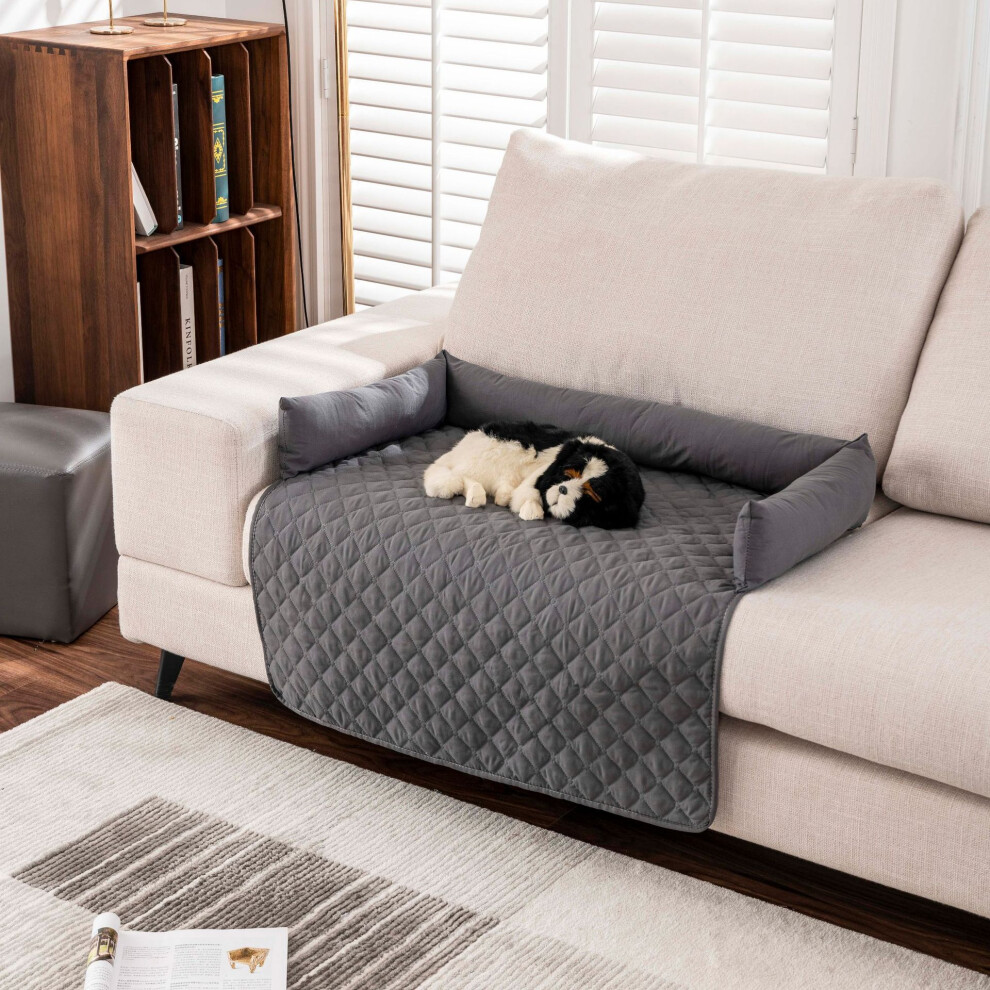 Gray super waterproof cat and dog pet cushion sofa cushion 75*75cm