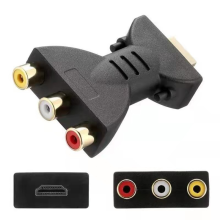 (black) For HD TV BOX HD 1080P RCA AV To HDMI-compatible Composite Adapter Converter