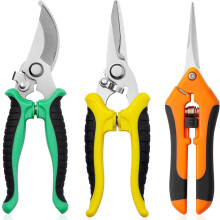 Garden Pruning Shears 3 Pack - Stainless Steel Scissors Set