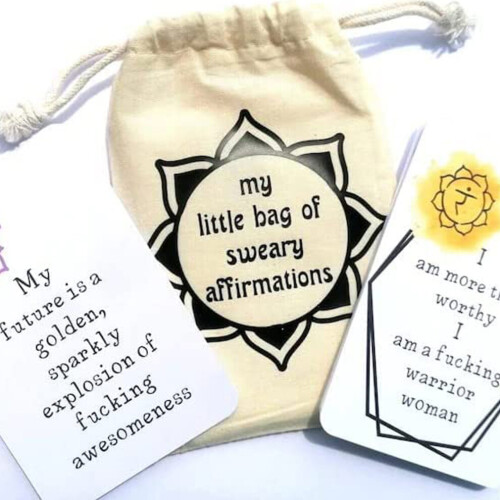 16pcs Funny Affirmation Cards Gift Set with Positive Swears 1