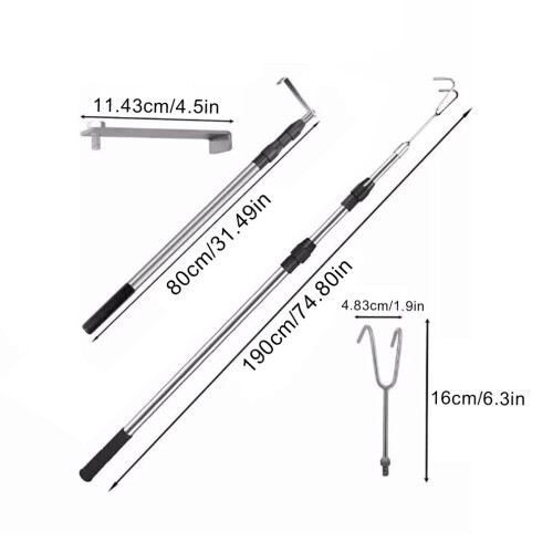 6.3Ft Heavy Duty Telescoping Cargo Grabber Tool 1