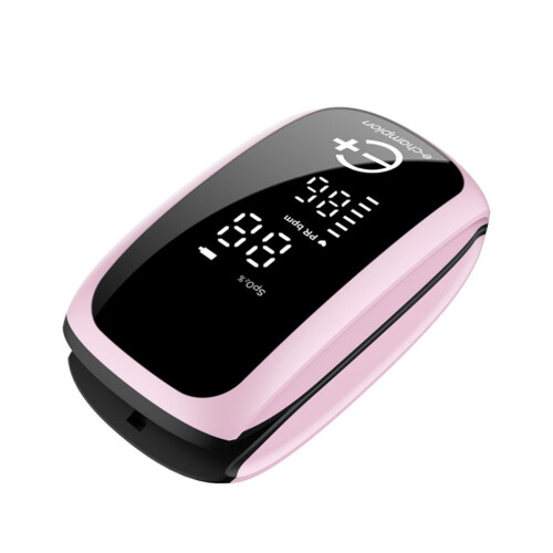 Rechargeable Pink Finger Pulse Oximeter with OLED Display 1