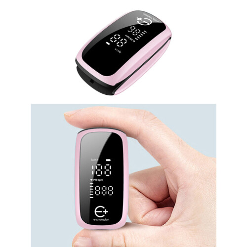 Rechargeable Pink Finger Pulse Oximeter with OLED Display 2