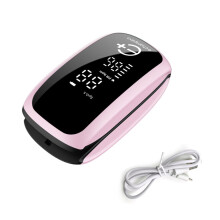 Rechargeable Pink Finger Pulse Oximeter with OLED Display