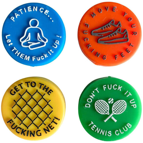 4-Pack Funny Tennis Racket Vibration Dampeners Set 1
