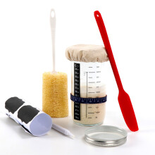 Homemade Sourdough Starter Kit - Glass Jar & Thermometer