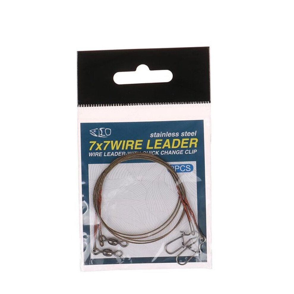 (40cm 30kg) 2pcs/set Steel Wire Titanium Wire Anti-biting Line With Pin Fishing Front Wire