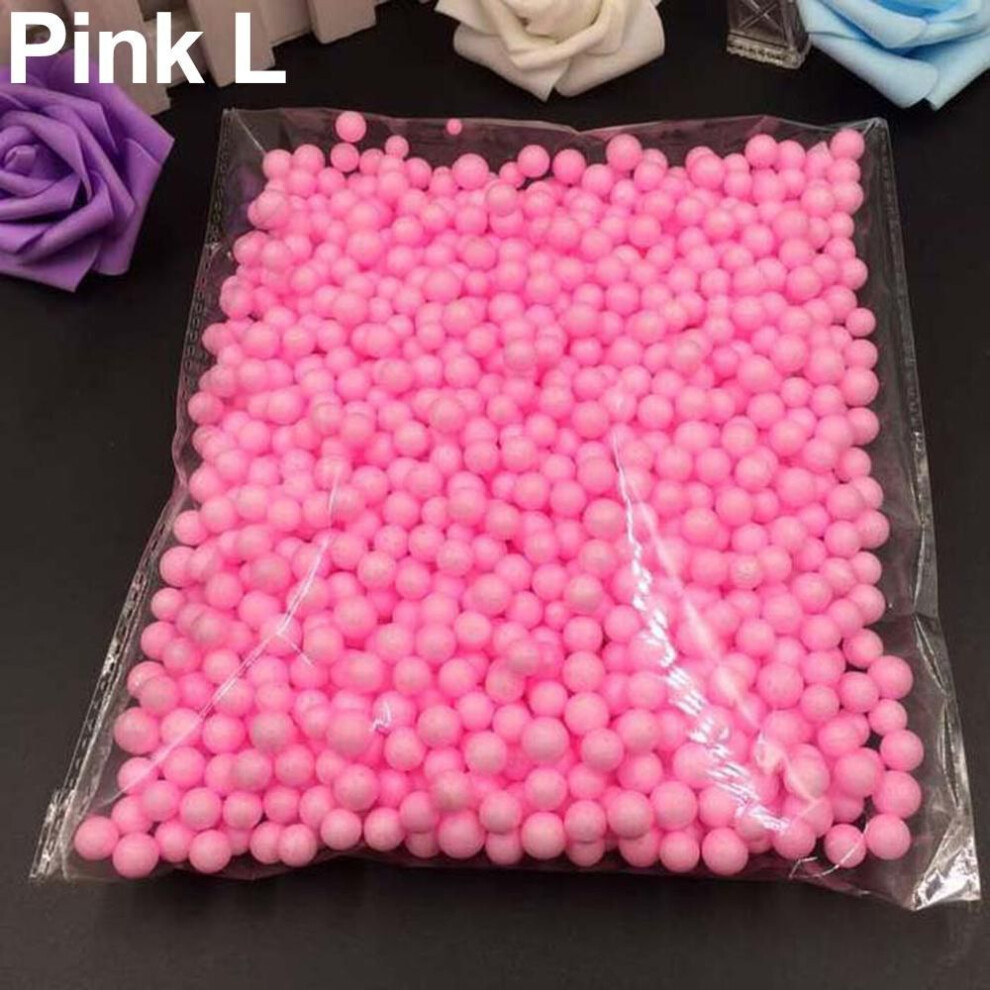 (pink, L) Yousheng Box Filler Foam Glass Bottle Polystyrene Styrofoam Gift DIY Mini Beads Balls