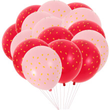 18-teiliges Erdbeer-Luftballon-Set – Fruchtige Dekoration für Hochzeiten, Geburtstage und Sommerpartys