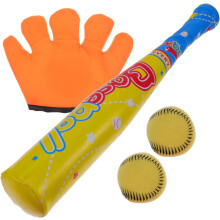 Baseballschläger- und Ballset für Kinder, Baseball-Spielzeugset, Tasche, Eva, weicher Baseball, zufälliger Stil