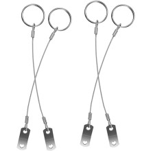 4 stücke Edelstahl Leine Draht Lanyard für Boot Fahrrad Fahrzeug Sicherheit Kabel Quick Release Ring