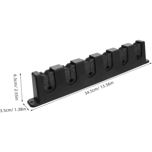 2 stücke Wand Halterung Queue Rack Display Queue Halter Pool Rack Abs Schwarz Multi-loch Queue Rack Schaum 1