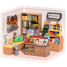 Robotime DIY Miniature House Super Store Dollhouse Fascinating Book Store