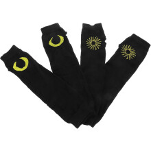 2 Paar Ninja Handschuhe Schwarze Handschuhe Handwärmer Armstulpen