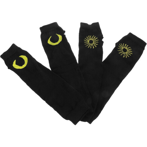 2 Paar Ninja Handschuhe Schwarze Handschuhe Handwärmer Armstulpen