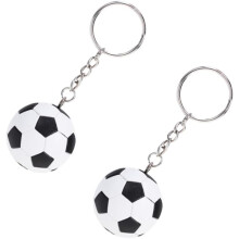 Ball-Schlüsselanhänger-Set, Fußball-Schlüsselanhänger, 2 Stück, Metall-Schlüsselring, stilvolles Accessoire für den Anlass