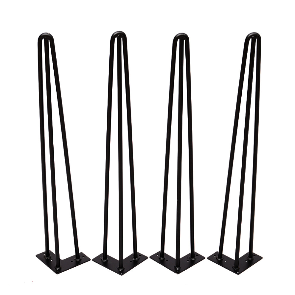 4 Pcs Black Three-Wire Metal Wire Clamp Furniture Legs
