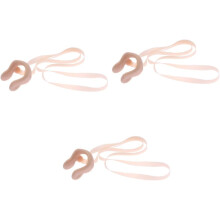 3 stücke Schwimmen Nase Clip mit Lanyard Nasenbluten Stecker für Schwimmen Latex Stecker Komfortable