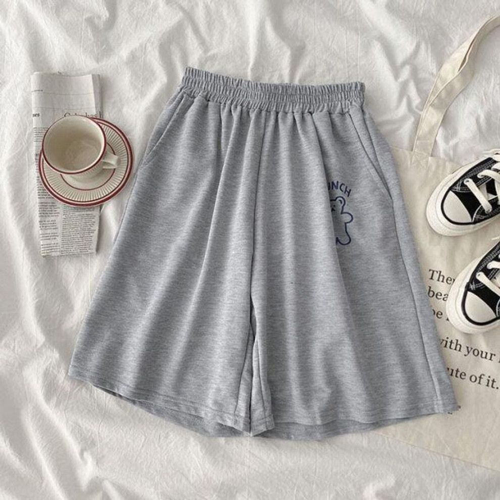 (gray, XXL) Women's Shorts Loose Pants Sleepwear Lounge Wear Fashion Summer Sleep Bottoms