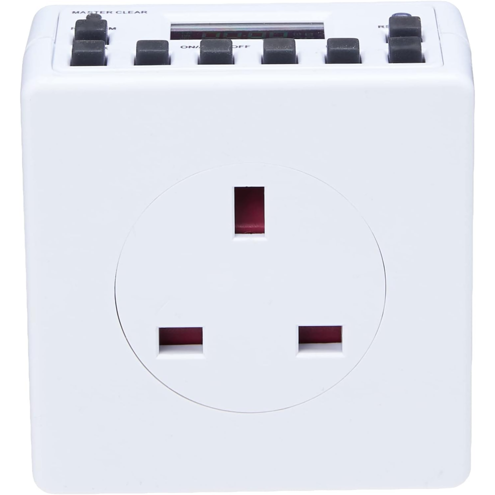 STATUS Timer Switch | 7 Day Digital Timer Light Switch | White UK Plug | S7DDT3