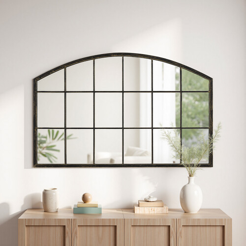Living And Home Framed Arched Wall Mirror for Decor