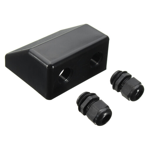 Black UV Resistant Solar Panel ABS Mounting Brackets Junction Box 2