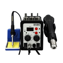 (EU Plug) 700W 2 in 1 ESD Soldering Station LED Digital Solder Iron Desoldering Station BGA Rework Solder Station Hot Air G-un