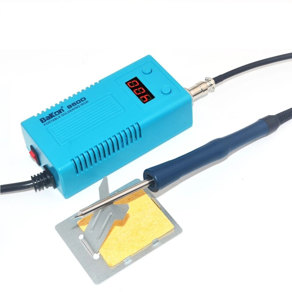 (EU Plug) 110V/220V 75W Mini Portable Digital BGA Soldering Station Soldering Iron with T13-I Tip for FX-951/936+Solder Wire
