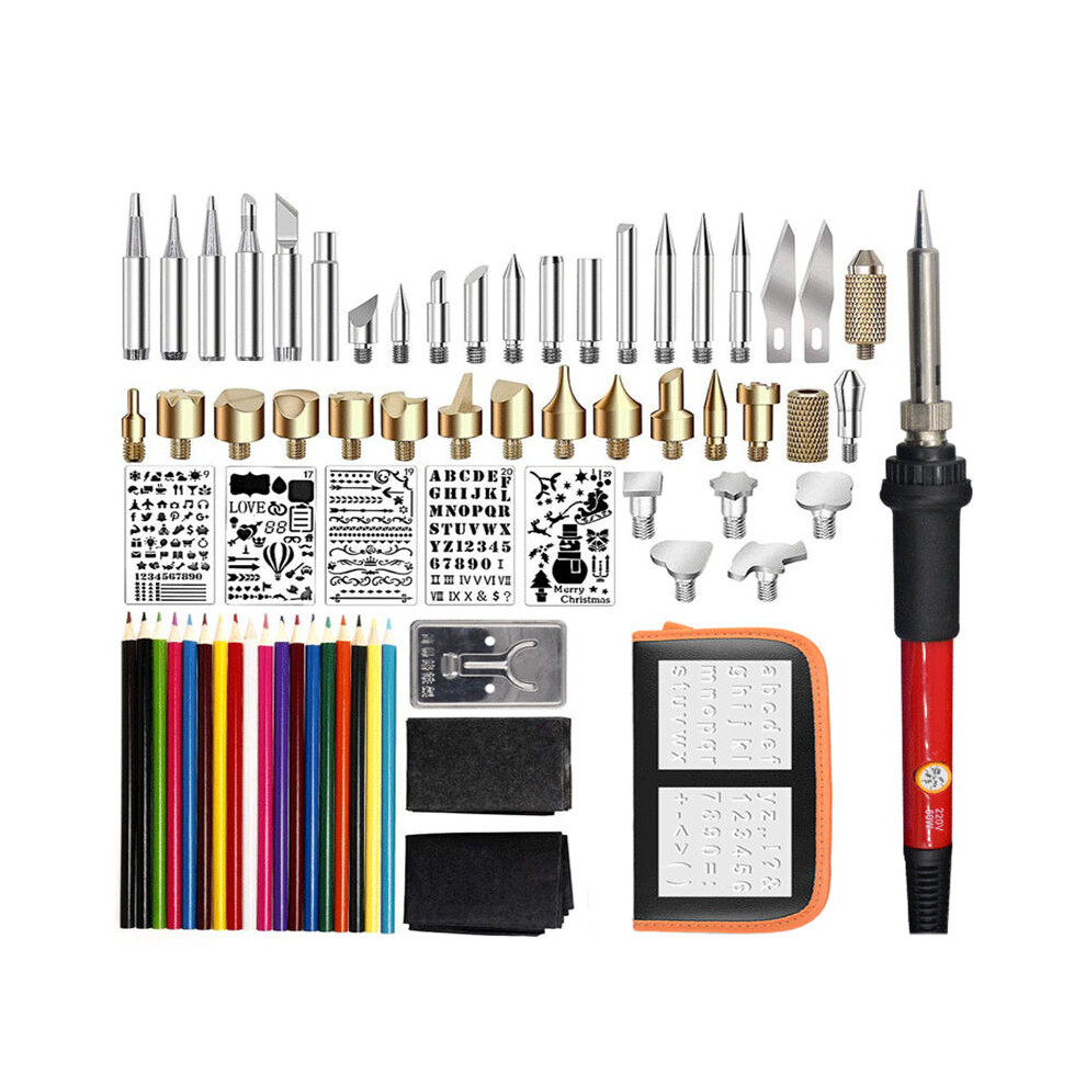 (US Plug) 71Pcs Durable Soldering Iron Tips Kit Prime Metal Welding Tool for Welding Soldering