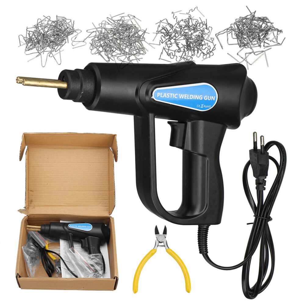 (With Carton Box) 70W Hot Stapler Plastic Welding Machine Car Bumper Repair Kit Plier 4 Wave Staples Welding Repairing Machine Welder Repair Tool