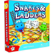 Snakes & Ladders Family Classics Board Game 2-6 Players Age 3+