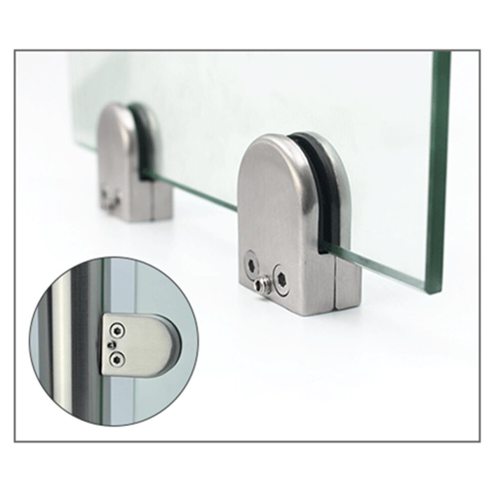 Stainless Steel Glass Clamps Fixing Clips For Handrails/Balustrades Glazing 8 - 12 Mm 9078193527971