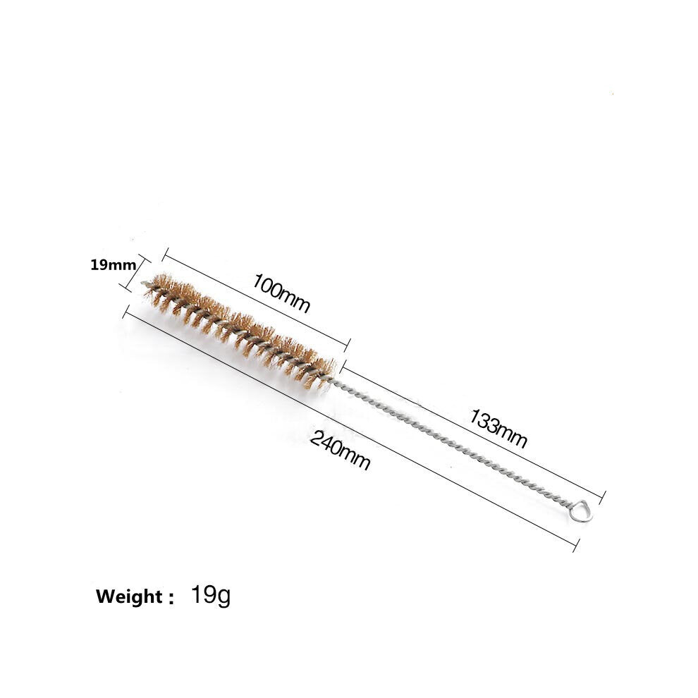 (Copper) Brass Tube Cleaning Brush Wire Brush Cleaning Polishing Tool Brass Wire Brush For Pipe Tube Cylinder Bores Cleaning Tools