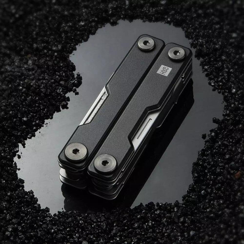 Multi-Function Folding Knife Stainless Steel Knife EDC Tool Tweezers Earpick From