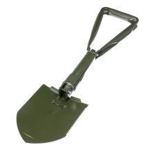 (Black) Lightweight Survival Folding Shovel Multi Purpose Folding Shovel Entrenching Tool Camping Shovel