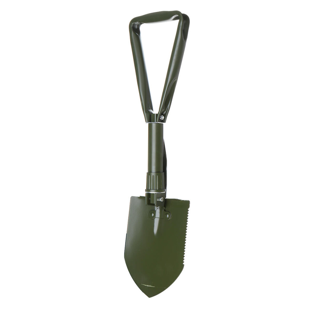 (Green) Lightweight Survival Folding Shovel Multi Purpose Folding Shovel Entrenching Tool Camping Shovel